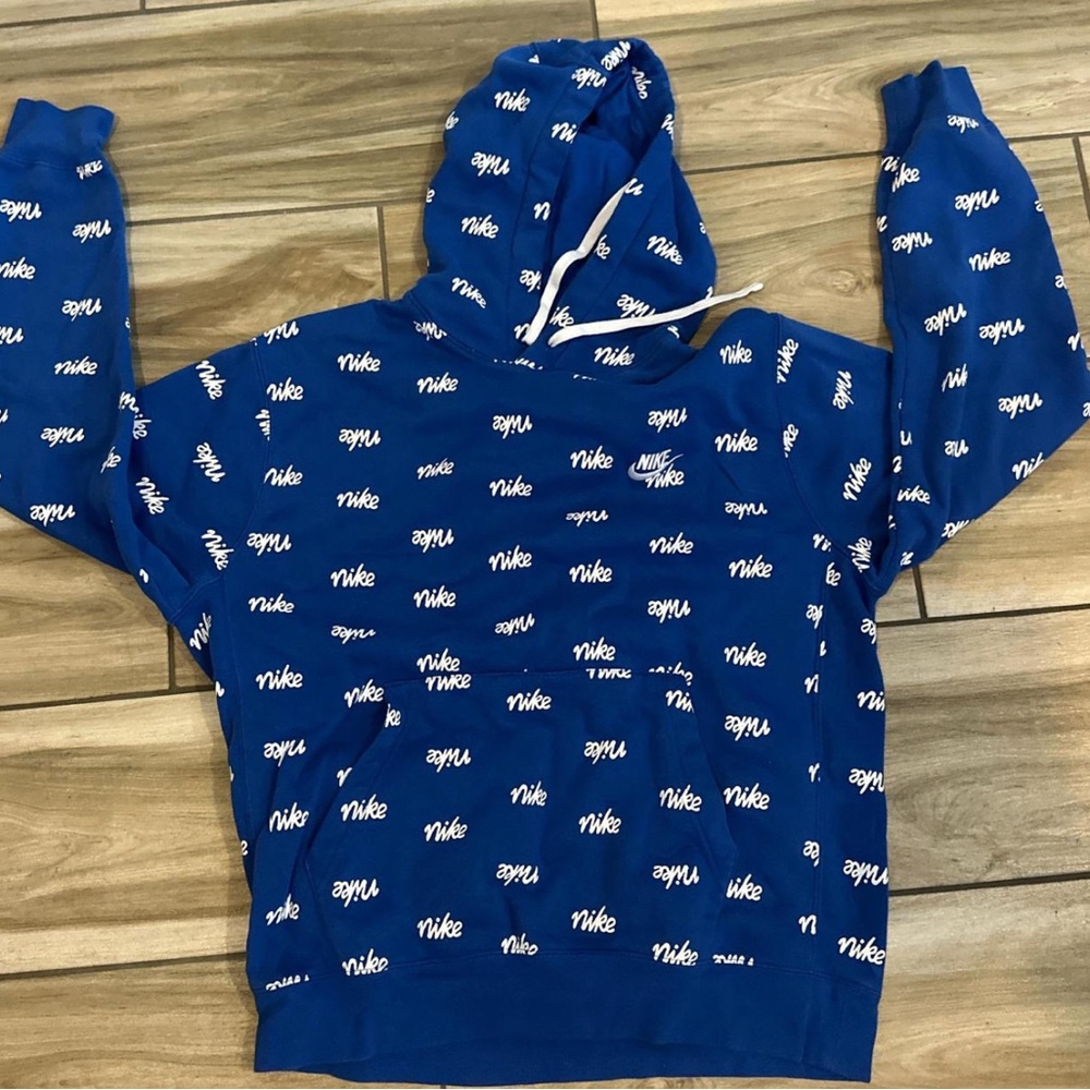 Nike Blue Patterned Men's Hoodie
